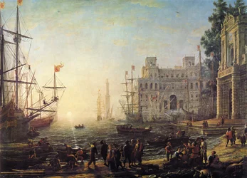 Vue du port avec la Villa Médicis